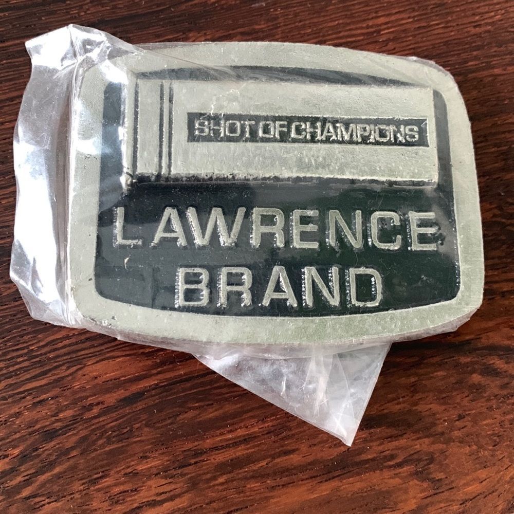 Vintage Never Used Lawrence Brand Shot Of Champions‎ Shotgun Shell Belt Buckle